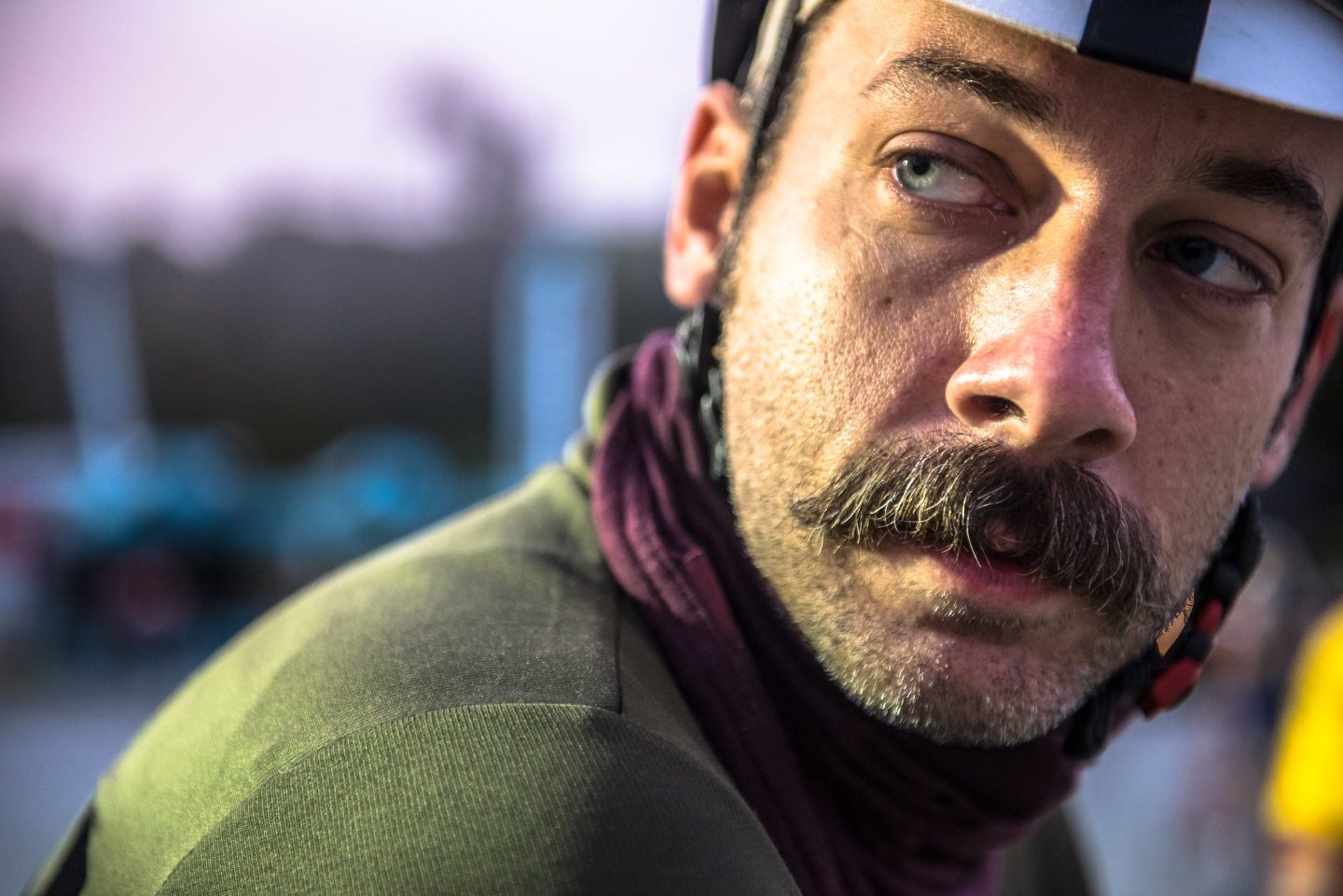 Cyclist in San Simeon